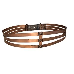 Vintage MCM signed copper Renoir adjustable belt